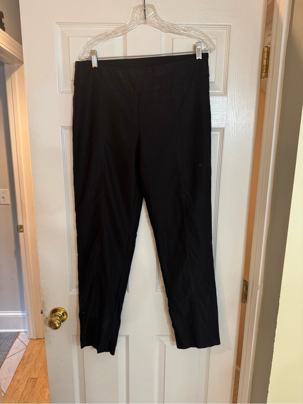 New Directions Pull On Black Straight Leg Dress Pants/Trousers
